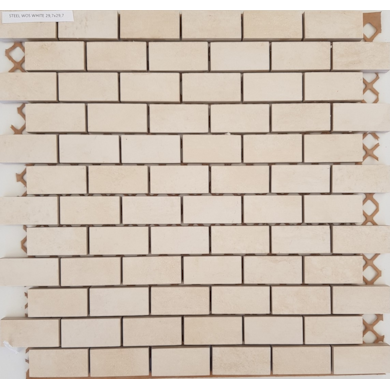 STEEL WHITE MOSAIC 30X30
